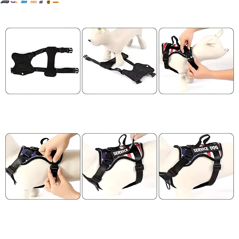 Dog Harness and Leash Set, Escape Proof No Pull Dog Vest Harness with Reflective
