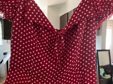 Size 6 red polka dot reformation dress with return tag still on it, never worn 