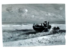 Un bateau pecheur (A fishing Boat), by French Impressionist Antoine Guillemet