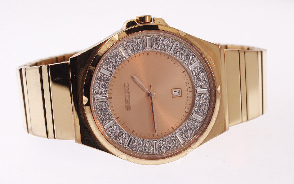 Seiko SXDF74 Core Rose Gold Stainless Steel Swarovski® Crystal