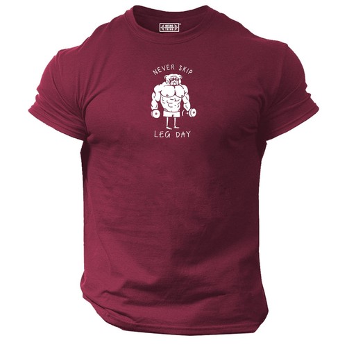Never Skip Leg Day T Shirt Gym Clothing Bodybuilding Training Workout Boxing Top - Picture 9 of 18