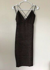SALE!! RARE!! AX Paris Black w/Bronze Sparkle Dress RARE!! - Size 8 -NWT!!