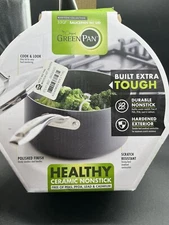 The Original Green Pan 3.3 QT  Sauce Pan With Lid ~ Madison ~Ceramic Nonstickpan