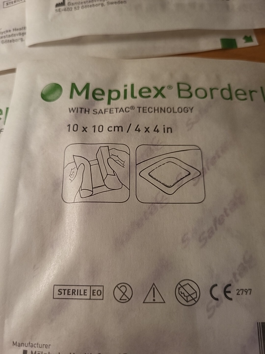 10 Count Mepilex Border LITE SelfAdhesive Foam Dressings 4"x4" 10x10cm