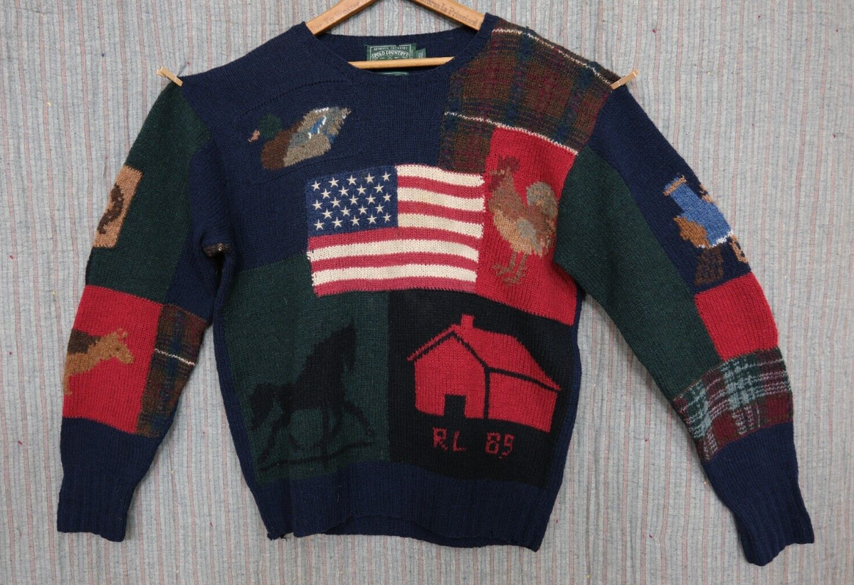 Vtg 1980s Ralph Lauren Polo Country Hand Knit 100% Wool Vtg 1980s Ralph Lauren Polo Country Hand Knit 100% Wool