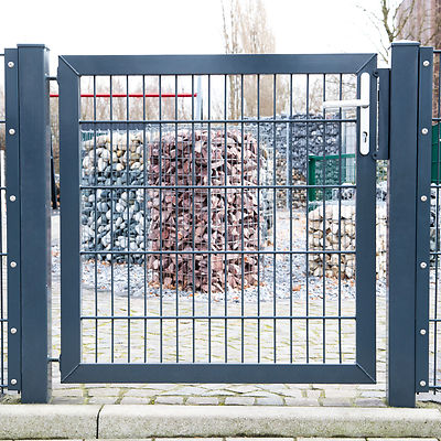 Camas Industrietoranalge Gartentor Flügeltor Doppelstabmattenzaun Gartenzaun Tor