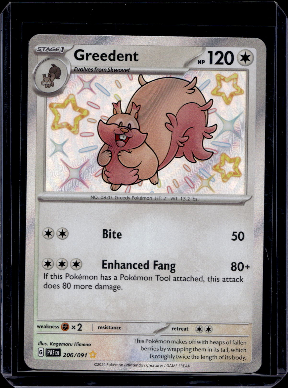 SV: Paldean Fates #206/091 Greedent