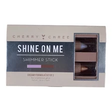 Cherry Chree Shine On Me Highlighter Blusher Bronzer Eyeshadow Stick 2 Pc NEW