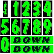 Vinyl Number and Down Slogans Decals Car Lot Windshield Pricing Stickers