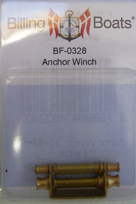 Billing Boats Accessory BF-0328 - 1 x 35mm x 12mm - Brass Anchor Winch New Pack