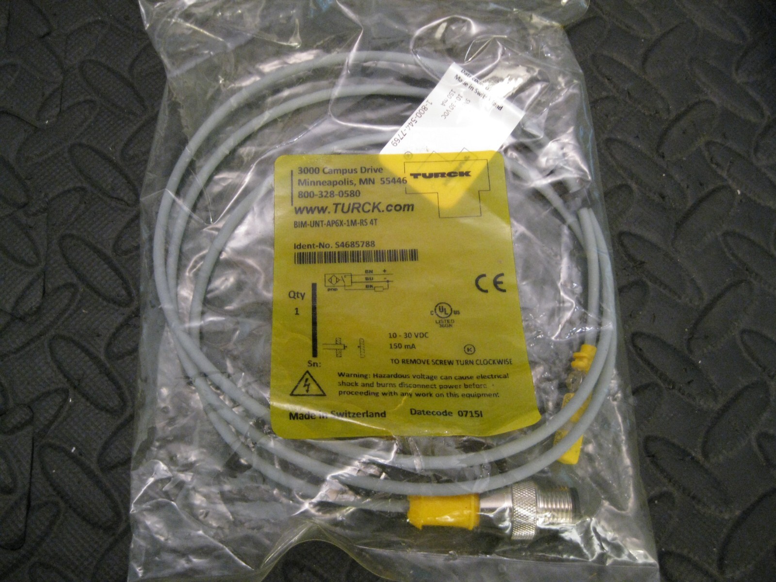 TURCK BIM-UNT-AP6X-1M-RS 4T Magnetic Switch