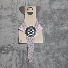 Pink Dog Bandana with Gray Crown Print