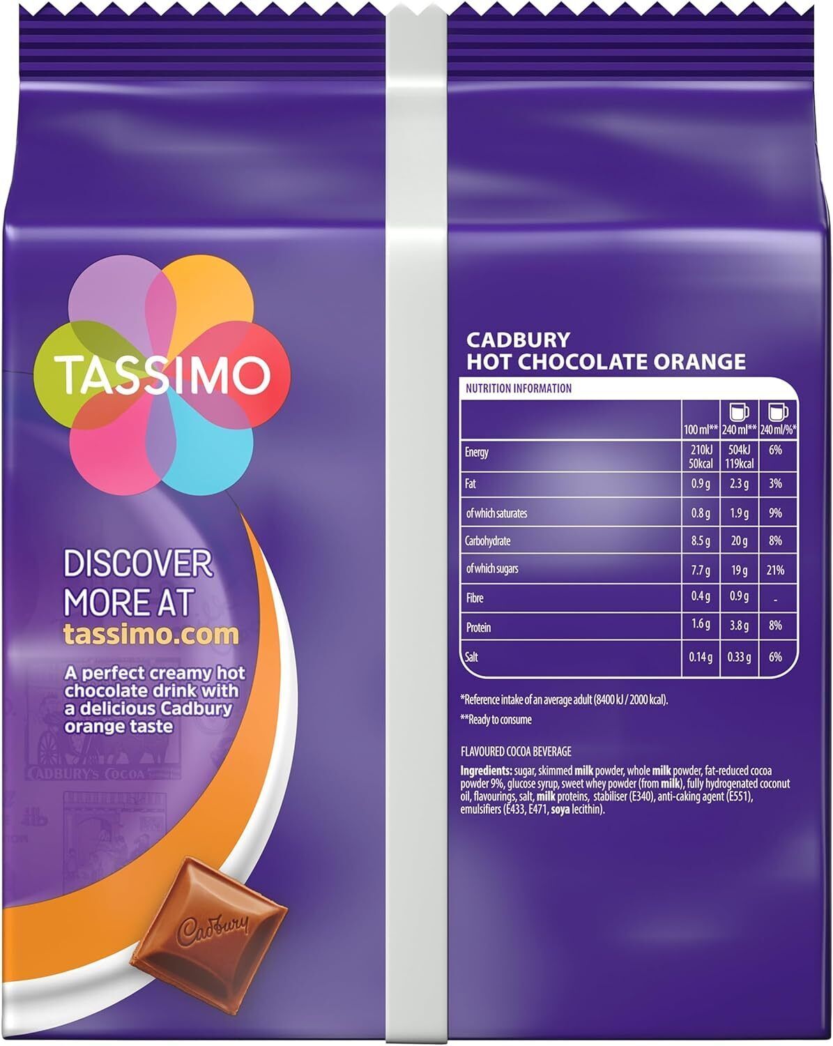 TASSIMO Cadbury Chocolate Orange Pods Limited Edition Pack Of 8,All