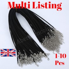 1-10 Fashion Suede Leather String Necklace Cords With Clasp DIY Jewellery Making