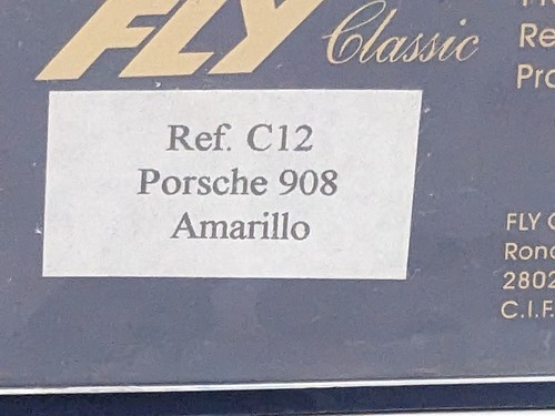 FLY C12 Porsche 908 IN YELLOW Mint in box #2 Scalextric Compatible - Picture 13 of 13