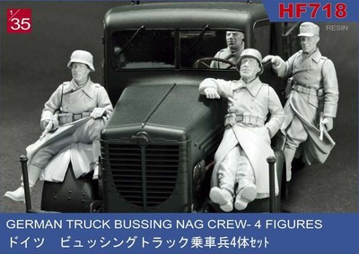 Hobby Fan 1/35 Scca German Truck Bussing Nag Crew 4 Resin Figures HF-718