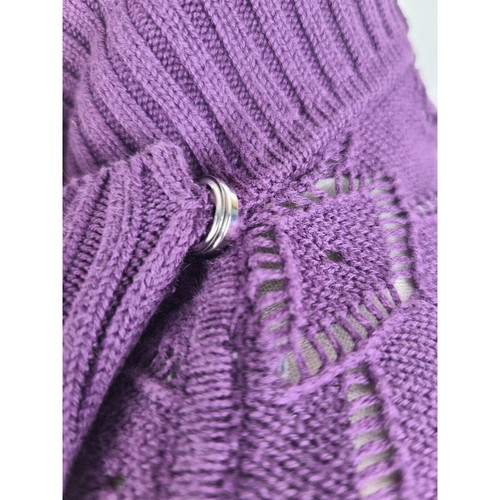 Ivivva purple play om wrap knit cardigan Sweater Girls size 6 - Picture 3 of 11