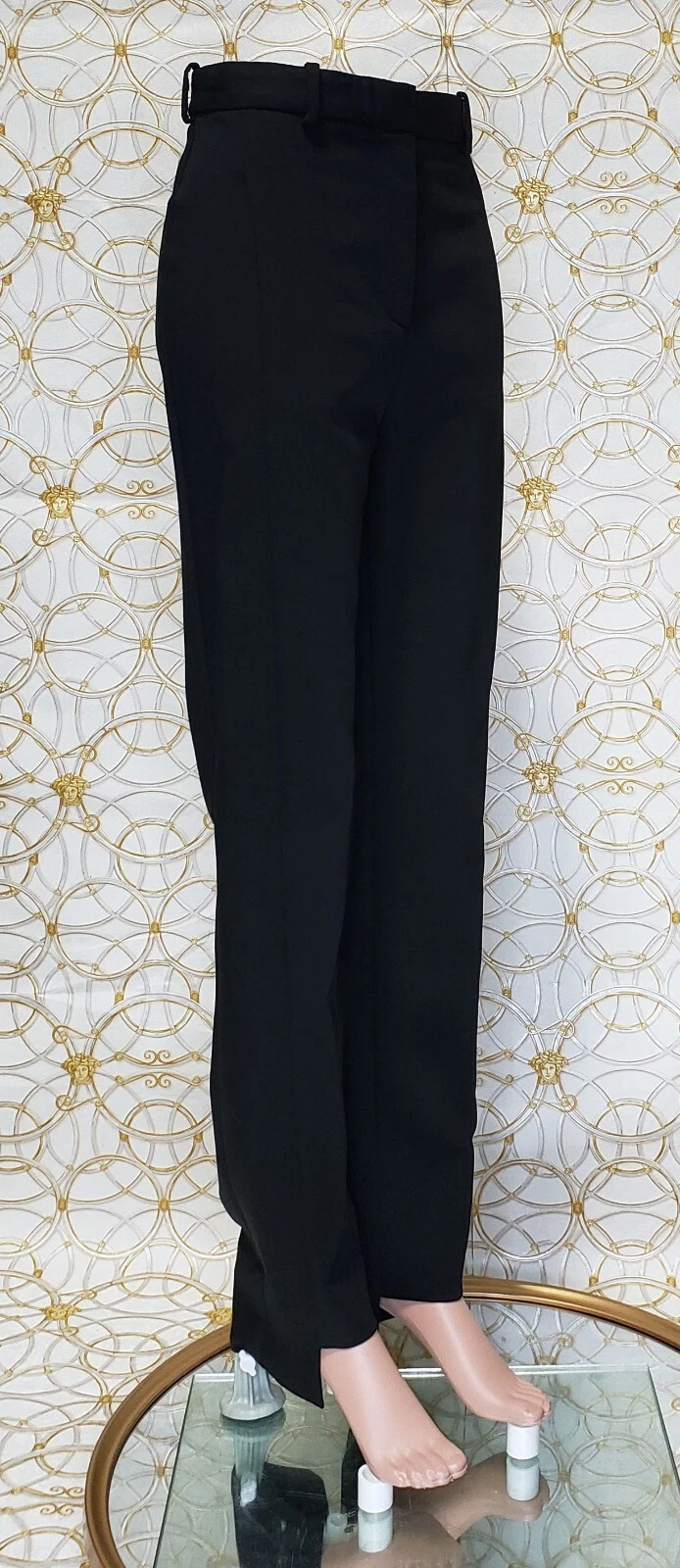 PANTALONE LANA CLASSICO NERO VERSACE F W15 LOOK #48 taglia 38 4
