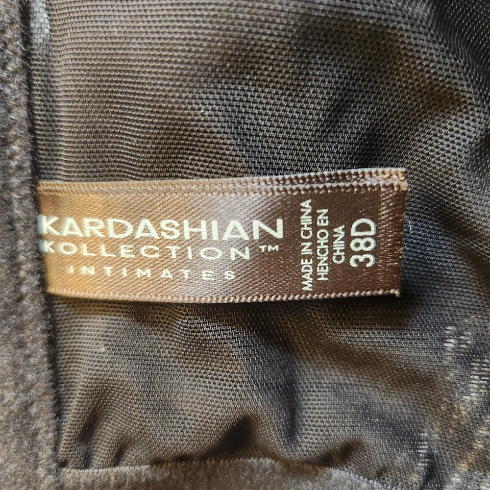 Kardashian Colección Intimates Mujer Sujetador Negro Encaje Corsé Corto Sujetador Talla 38D Foto 4 de 4