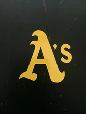 TWO OAKLAND A'S BASEBALL HELMET VINYL STICKER DECAL BATTING HELMET DECAL