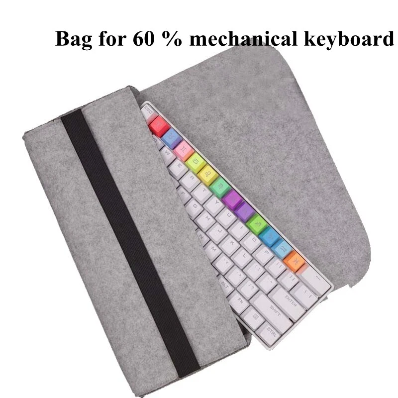 Mechanical Keyboard Dust-Proof Felt Carry Case for GH60 Filco87 104 Leopold