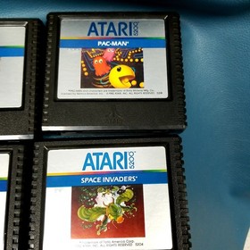 Lot of 9 Atari 5200 UNTESTED Game Cartridges Pacman Space Invaders +