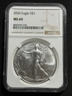 2026 $1 American Silver Eagle NGC MS69 Brown Label!!!!!!