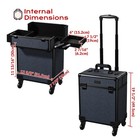 Byootique 3-Piece Makeup Train Cases Cosmetic Organizer Kit Rococo Midnight — photo 4