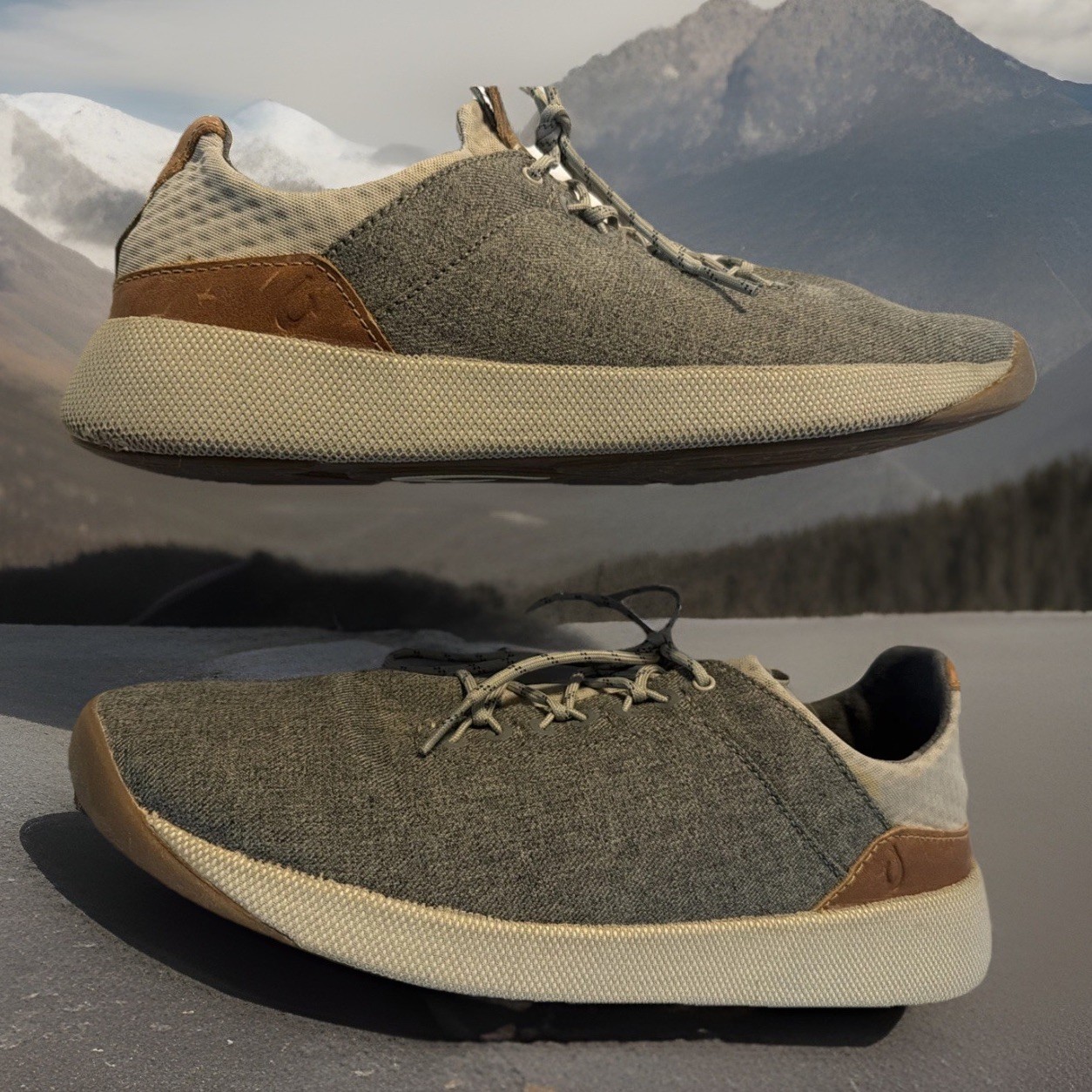 OluKai Nanea Li Gray Textile Casual Sneakers