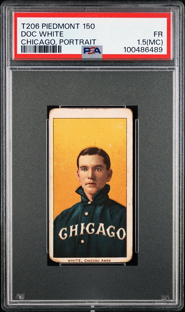 1909-11 T206 WHITE BORDER DOC WHITE (CHICAGO, PORTRAIT) PSA 1.5 FR (MC) Name Top