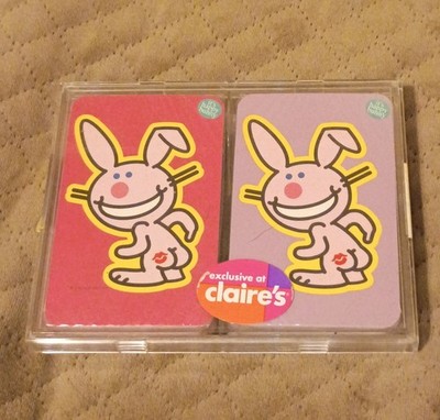It's Happy Bunny Jim Benton 2 Decks Playing Card Set w/ Case 2000s