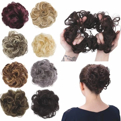 CAISHA Scrunchie Haarteil Dutt Haargummi Haarverdichtung Gewellt 15cm Emilia