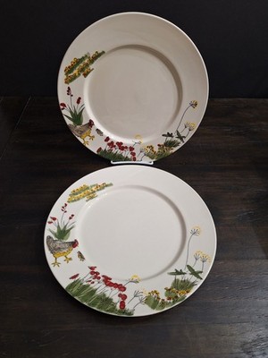 Paula Deen Southern Rooster DINNER PLATE 10 5/8'' SET / 2