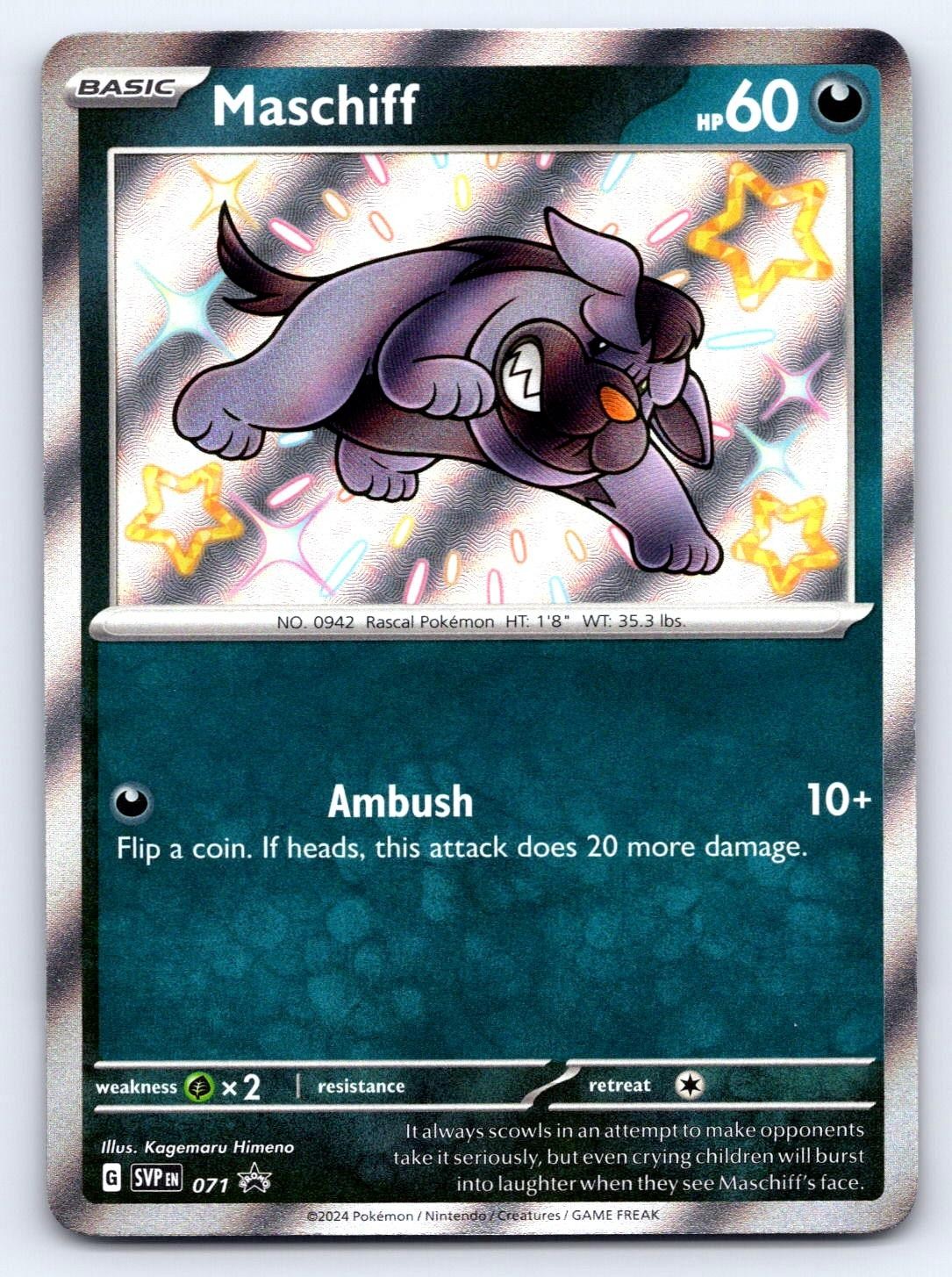 Maschiff 071 Holo Promo Scarlet & Violet Promo Pokemon Near Mint