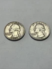 2-1962 D Washington Quarter Key Date 90% Silver GENUINE Rare 25 Cent  US