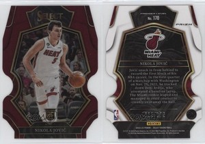 2022 Select Premier Level Maroon Prizm Die-Cut /175 Nikola Jovic #170 Rookie RC