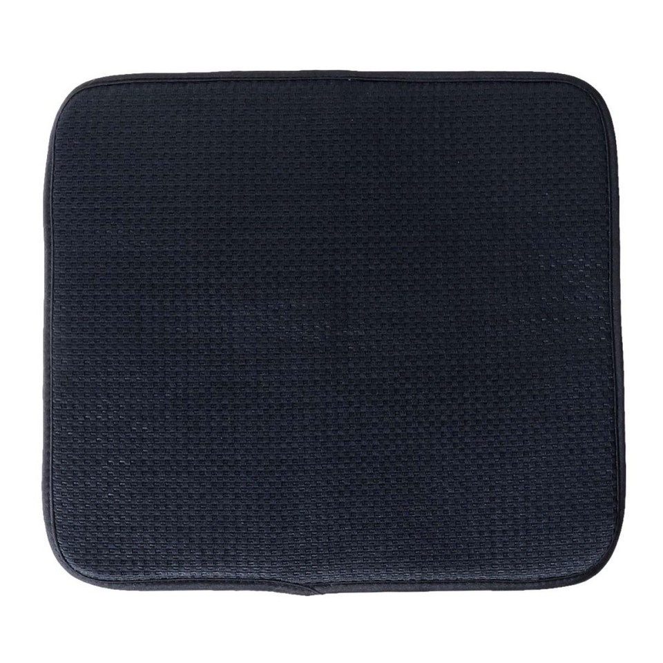 Reusable Black Dish Drying Mat Absorbent Heat Resistant Table Mat Non ...