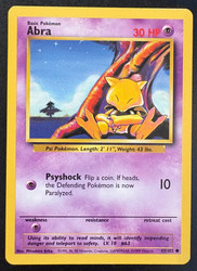 Abra 43/102 Base Set Common Pokemon TCG