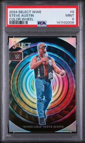 Stone Cold Steve Austin #9 2024 Panini Select WWE Color Wheel card