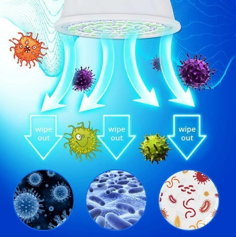 E27 2385 SMD LED Sterilize 250nm UV-C Light Germicidal UV Bulb Lamp Disinfection - Image 4 of 4