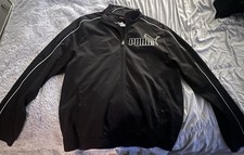 Men  s Black Puma VTG Track Jacket SZ L