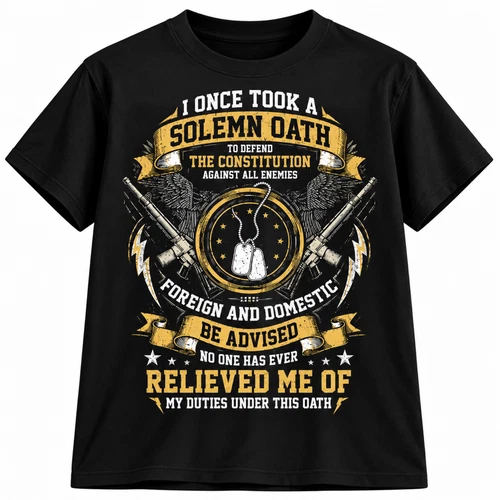 Patriotic Military Artwork T-Shirt American Flag Unisex Graphic Tee S to 4XL - product listing photo