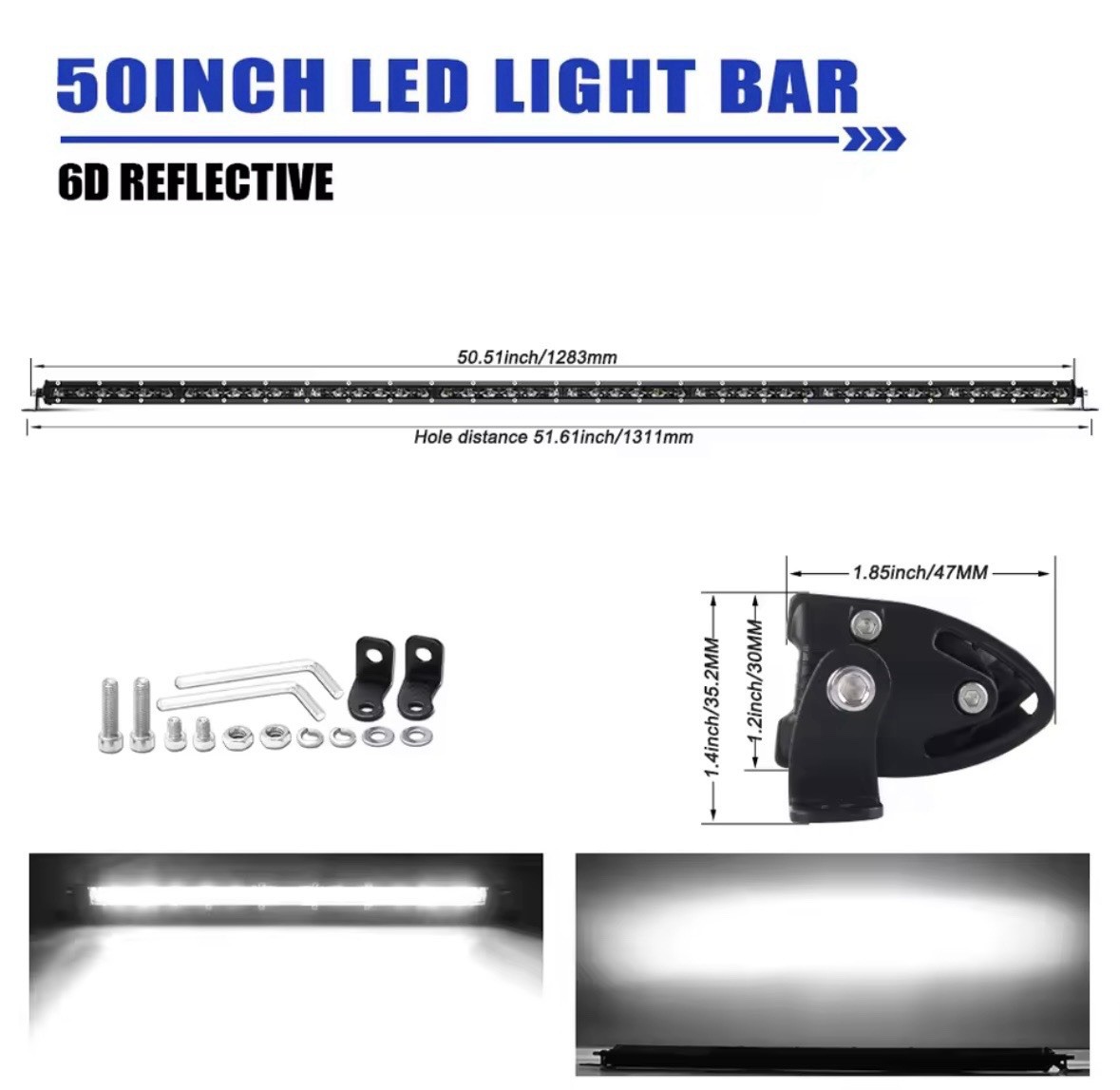 Faro LED Barra Luminosa Fuoristrada Auto Suv 4x4 Camion Luce Potente 6000k - Miniatura 13