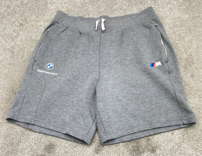 Puma BMW Motorsport Sweat Shorts Mens XL Gray Athletic Performance Pockets 6690