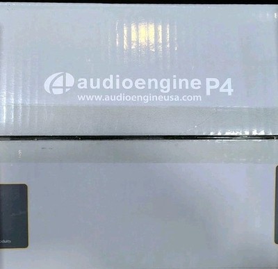 audioengine P4N Bookshelf Speakers New In Box Bamboo Finish