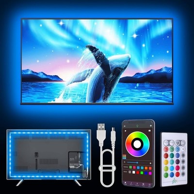 TV Backlight, LED Lights for TV with Remote,Music Sync,Usb Powered,16.4Ft RGB TV