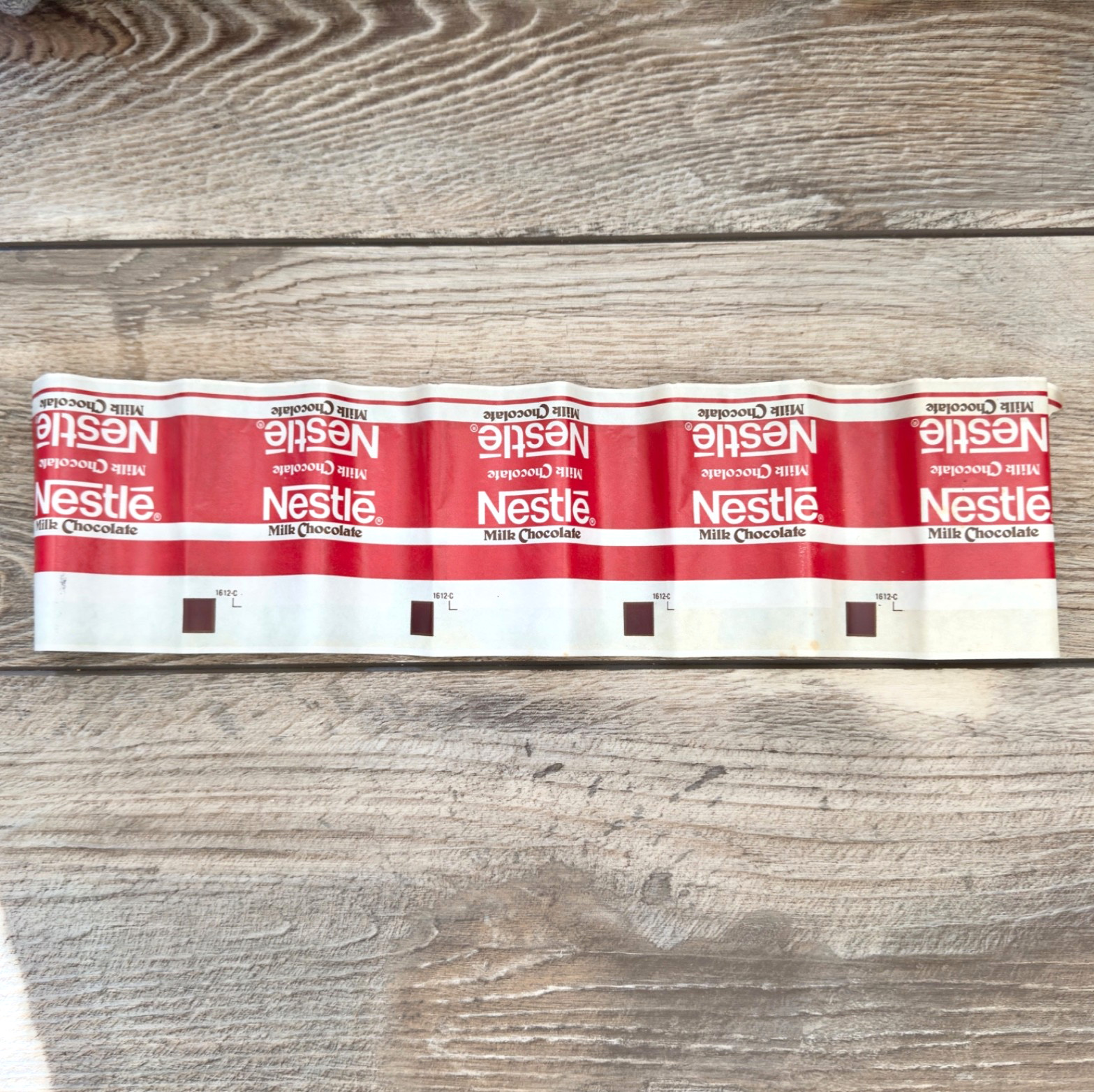 Vintage Nestle Milk Chocolate Production Candy Bar Wrapper Approximately 15"