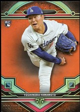 2024 Topps Triple Threads YOSHINOBU YAMAMOTO RC #163 Dodgers AMBER Orange 92/199