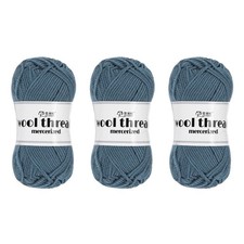 100 Wool Yarn,3 Skeins of 150g/5.29oz Per Skein 50g/109yards /Gray