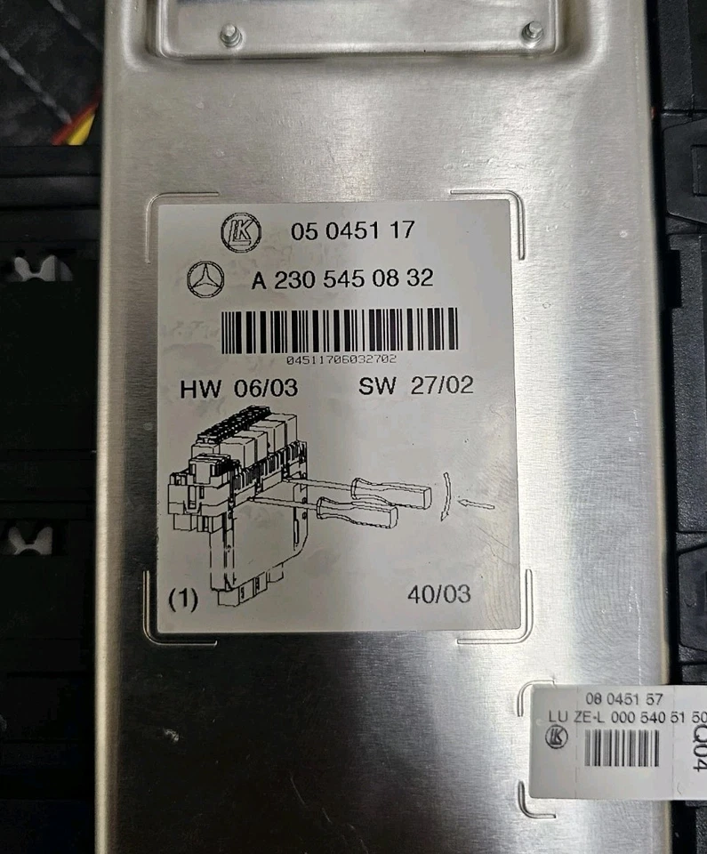 Módulo de control de caja de fusibles SAM genuino Mercedes-Benz SL500 SL55 AMG R230 2003-08 Foto 4 de 4